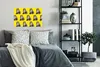 MuchoWow® Poster Katze - Muster - Gelb 90x60 cm - Produktbild-Vorschau 4