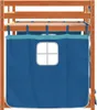 vidaXL Lit superposé avec rideaux bleu 90x190 cm pin massif Voir les images du produit 3
