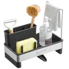 A kitchen sink organizer with various cleaning tools and supplies. Produktbild-Vorschau