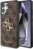 A close-up shot of a phone case with a patterned design and a prominent logo, next to a smartphone. Produktbild-Vorschau
