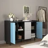 MODFU mobile bar da salotto con ante blu + 2 ripiani Anteprima dell’immagine prodotto 7