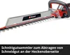 Close-up of a hedge trimmer's blade and handle. Produktbild-Vorschau