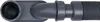 A close-up view of a dark gray flexible drain pipe with a wide opening on the left and a ribbed section on the right. Anteprima dell’immagine prodotto