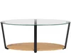 Couchtisch aus Glas / Eiche Produktbild-Vorschau 3