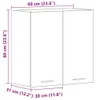 vidaXL Küchenwandschrank Lyon Artisan-Eiche 60x31x60 cm Produktbild-Vorschau 8