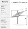 tectake® Klemmmarkise mit Handkurbel einfache Montage Produktbild-Vorschau 5