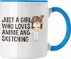 Trendation - Anime Tasse Geschenk Geschenkidee Just A Girl Produktbild-Vorschau 1