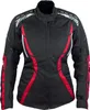 Roleff RO15091 Damen Motorradjacke – Schwarz-Rot, Produktbild-Vorschau 2