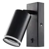 A black wall lamp with a swiveling spotlight is shown against a white background. Náhľad obrázku produktu
