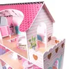 Maison de poupées en bois MDF + meuble 70cm rose LED Voir les images du produit 3