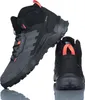 A pair of black and gray Adidas Terrex hiking boots are displayed against a white background. Produktbild-Vorschau