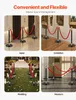 Collage showing stanchions used in different settings: hotel lobby, exhibition hall, wedding aisle, and museum. Produktbild-Vorschau