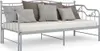 vidaXL Ausziehsofa Bettgestell Grau Metall 90x200 cm Produktbild-Vorschau 4