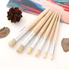 Holzschablone Pinsel Set Rundspitze Borste Haarpinsel Produktbild-Vorschau 6