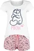 Simon's Cat Schlafanzug Damen Meow weiß/rosa S Produktbild-Vorschau 1