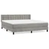 vidaXL Letto a molle con materasso grigio chiaro 180x200 cm Anteprima dell’immagine prodotto 1