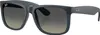 Ray-Ban Klassische quadratische Sonnenbrille Justin, Blau Produktbild-Vorschau 1