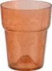 A close-up studio shot of an orange glass planter with a crackle texture. Náhled obrázku produktu
