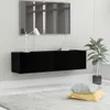 vidaXL TV-Schrank Schwarz 120x30x30 cm Holzwerkstoff Produktbild-Vorschau 2