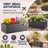 CASARIA® Jardinière Ethica Anthracite 80x36x36cm 80L Voir les images du produit 5