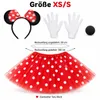 4-teiliges Maus-Kostüm Set Damen XS/S – roter Tüllrock mit Produktbild-Vorschau 4