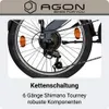 Agon Parklane 20 Zoll Klapprad Fahrrad grau Produktbild-Vorschau 4