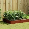 vidaXL Zvýšená posteľ 100x100x33,5 cm Corten Steel Náhľad obrázku produktu 2