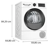Bosch Serie 6 WQG243D41, Wärmepumpentrockner, Maße Produktbild-Vorschau
