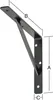 Stegkonsole 400 x 250 x 30 mm Schwarz Produktbild-Vorschau 2