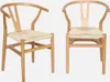 sweeek - 2er-Set Holzstühle mit Sitzfläche aus Produktbild-Vorschau 1