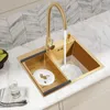 Sinks 50*45*22cm Zlatý kuchyňský dřez s kohoutkem Náhled obrázku produktu 2