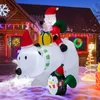 COSTWAY 210cm Aufblasbarer Weihnachtsmann Eisbär mit Produktbild-Vorschau 2