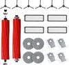 A collection of robot vacuum cleaner accessories laid out on a white background. Produktbild-Vorschau