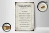 Holzschild Spruch 12x18cm Toiletten Regeln Haus Schild Produktbild-Vorschau 3