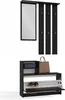 CDF Garderobe | Farbe: Schwarz | Großer Spiegel | Produktbild-Vorschau 6