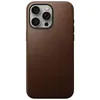 A brown iPhone case with a camera cutout is shown against a white background. Produktbild-Vorschau