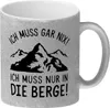 Ich muss nur in die Berge Glitzer-Kaffeebecher Produktbild-Vorschau 1