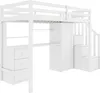 MODFU Vysoká postel Dětská postel 90x200 cm s ochranou Náhled obrázku produktu 5