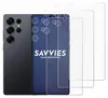A smartphone and screen protectors are displayed against a white background. Produktbild-Vorschau