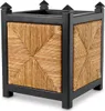 Casa Padrino Luxus Blumentopf Naturfarben / Schwarz H. 80 Produktbild-Vorschau 1