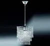 A chandelier with crystal elements hanging from a ceiling mount. Produktbild-Vorschau