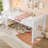 A child's bedroom with a white loft bed, toys, and decorative elements. Produktbild-Vorschau