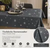 Tischdecke 110x140 cm grau Weihnachten Polyester Sterne Produktbild-Vorschau 2
