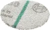 A close-up, isolated view of a round abrasive pad with a diagonal green stripe. Anteprima dell’immagine prodotto