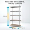 IvoQ Estantería – 180 x 90 x 40 cm – 5 baldas ajustables – Vista previa de la imagen del producto 4