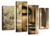 Visario Leinwandbild Buddha 130x80 cm – 4-teilig, Bild Produktbild-Vorschau 1