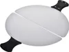 A top-down diagonal view of a split pizza peel with black handles. Produktbild-Vorschau