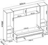 Kinderbett Venturosa,  303 x 97 x 203 cm,  Eiche und Weiß Produktbild-Vorschau 6