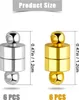 AIEX 12 pezzi Fermagli magnetici per braccialetti - Oro Anteprima dell’immagine prodotto 2