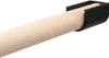 Close-up shot of a wooden pole with a black end cap. Produktbild-Vorschau